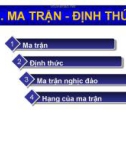 Toán kinh tế - Ma trận - Định thức