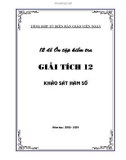 12 đề ôn tập kiểm tra Giải tích 12 - Khảo sát hàm số năm 2018-2019 có đáp án