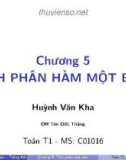 Bài giảng Toán T1: Chương 5 - ThS. Huỳnh Văn Kha