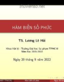 Bài giảng Hàm biến số phức - Chương 2: Hàm biến phức