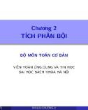 Bài giảng Giải tích II: Chương 2 - Tích phân bội