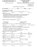Đề kiểm tra giữa học kì 1 môn Toán lớp 10 năm 2022-2023 có đáp án - Trường THPT Lương Ngọc Quyến (Mã đề 101)
