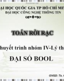 Toán rời rạc -Đại số bool