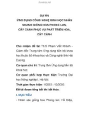 DỰ ÁN ỨNG DỤNG CÔNG NGHỆ SINH HỌC