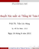 Bài giảng Lý thuyết xác suất và thống kê toán học: Chương 3 - PGS.TS. Trần Lộc Hùng