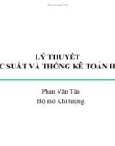 Bài giảng Lý thuyết xác suất và thống kê toán học: Chương 5 - Phan Văn Tân