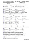 Đề thi KSCL môn Toán lớp 11 năm 2020-2021 có đáp án (Lần 3) - Trường THPT Nguyễn Viết Xuân