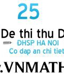 25 Đề thi thử đại học cao đẳng môn toán 2012