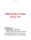 Sinh lý học về máu (hồng cầu)