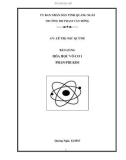 Bài giảng Hóa học vô cơ 1 - ĐH Phạm Văn Đồng