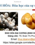 Bài giảng Sinh hoá đại cương (Sinh hoá tĩnh): Chương 1 - TS. Đoàn Thị Phương Thùy