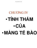 LÝ SINH ĐẠI CƯƠNG : TÍNH THẤM CỦA MÀNG TẾ BÀO