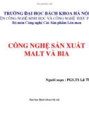 Giáo trình : Công nghệ sản xuất bia và malt part 1