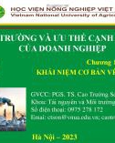 Bài giảng Môi trường và ưu thế cạnh tranh của doanh nghiệp: Chương 1 - PGS. TS. Cao Trường Sơn