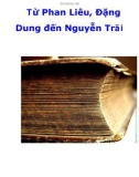 Từ Phan Liêu, Đặng Dung đến Nguyễn Trãi .