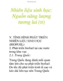 Nhiên liệu sinh học: Nguồn năng lượng tương lai (tt)