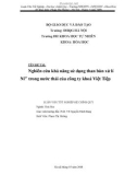 Luận văn: Nghiên cứu khả năng sử dụng than bùn xử lí Ni2+ trong nước thải của công ty khoá Việt Tiệp