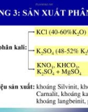 Bài giảng Công nghệ sản xuất phân bón vô cơ: Chương 3 - GV. Nguyễn Văn Hòa