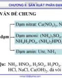 Bài giảng Công nghệ sản xuất phân bón vô cơ: Chương 2 - GV. Nguyễn Văn Hòa