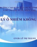 Bài giảng Xử lý ô nhiễm không khí – Lê Thị Thái Hà