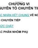 Bài giảng Hóa vô cơ - Chương 6: Nguyên tố chuyển tiếp