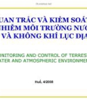 Quan trắc và kiểm soát ô nhiễm môi trường nước và khí lục địa phần 1