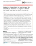 Báo cáo sinh học: Estimating the evidence of selection and the reliability of inference in unigenic evolution