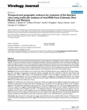 Báo cáo khoa học: Temporal and geographic evidence for evolution of Sin Nombre virus using molecular analyses of viral RNA from Colorado, New Mexico and Montana