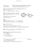 Đề thi cuối kì môn Toán kỹ thuật - CQ10 (năm học 2012)
