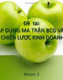 Đề tài Áp dụng ma trận BCG vào chiến lược kinh doanh 