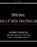 Bài giảng: Quản lý môi trường biển (Hoàng Trung Du)