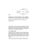 Indicators of microbial water quality