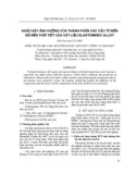 Khảo sát ảnh hưởng của thành phần các cấu tử đến độ bền thời tiết của vật liệu elastomeric alloy