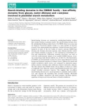 Báo cáo khoa học: Starch-binding domains in the CBM45 family – low-afﬁnity domains from glucan, water dikinase and a-amylase involved in plastidial starch metabolism