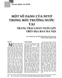 Một số dạng của nitơ trong môi trường nước tại trang trại chăn nuôi lợn trên địa bàn Hà Nội