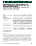 Báo cáo khoa học: Theoretical study of lipid biosynthesis in wild-type Escherichia coli and in a protoplast-type L-form using elementary ﬂux mode analysis