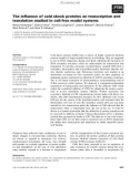 Báo cáo khoa học: The inﬂuence of cold shock proteins on transcription and translation studied in cell-free model systems