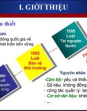 ĐÁNH GIÁ ĐIỀU KIỆN TỰ NHIÊN, TÀI NGUYÊN THIÊN NHIÊN, MÔI TRƯỜNG VÀ KINH TẾ - XÃ HỘI