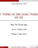 Bài giảng Xác suất thống kê ứng dụng trong kinh tế xã hội: Chương 1 - Ngô Thị Thanh Nga