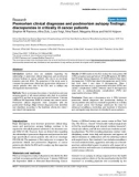 Báo cáo khoa học: Premortem clinical diagnoses and postmortem autopsy findings: discrepancies in critically ill cancer patients