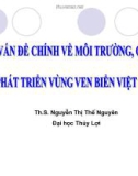 Những vấn đề chính về môi trường , quản lý và phát triển vùng ven biển Việt Nam