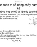 Tính toán trị số dòng chảy năm thiết kế