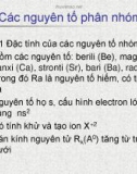 Bài giảng Chương 3: Các nguyên tố phân nhóm II