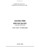 Chương trình giáo dục đại học theo học chế tín chỉ khoa toán - tin ứng dụng