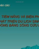 Bài báo cáo tiềm năng và biện pháp phát triển du lịch sinh thái đồng bằng sông Cửu Long