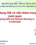 Bài giảng Ứng dụng GIS và viễn thám trong cảnh quan (Applying GIS and remote sensing in landscape): Giới thiệu chương trình học - ThS. Nguyễn Duy Liêm