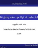 Bài giảng Đại số tuyến tính: Chương 2 - Nguyễn Anh Thi