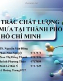 QUAN TRẮC CHẤT LƯỢNG NƯỚC MƯA TẠI THÀNH PHỐ HỒ CHÍ MINH