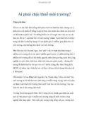 Ai phải chịu thuế môi trường?