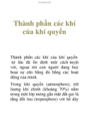 Thành phần các khí của khí quyển